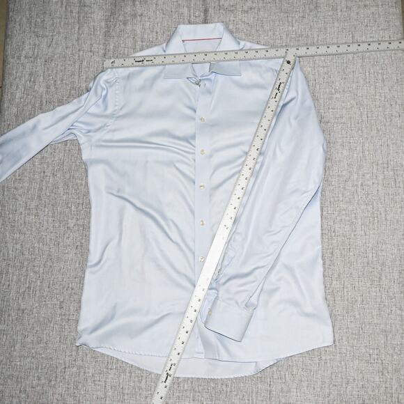 ETON Contemporary fit size 17 Blue Button up Shirt Micro stripe - Picture 6 of 7